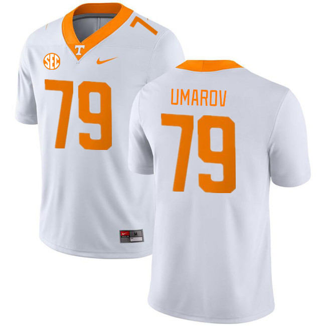 Men #79 Shamurad Umarov Tennessee Volunteers College Football Jerseys Stitched Sale-White